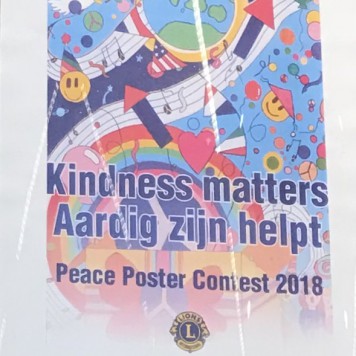 Kindess Matters; het thema van de lions club peace poster contest 2018 - 2019